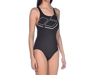 Arena W Essentials Swim Pro Back One Piece Bañador Deportivo Arena Para Mujer Essentials, Mujer, Black-White, 36