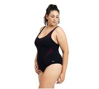 Arena W Isabel Light Cross Back One Piece Plus Black-rose Violet Talla: 2X | Outlet | Mujer | Púrpura
