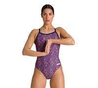 ARENA W Kikko Light Drop Back One Piece - Bañador Deportivo para Mujer, Color Navy/Multi Red, Talla 36