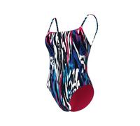 ARENA Water Prints Bañador Mujer, Traje De Baño en Tejido Elástico Reciclado de Secado Rápido, Bañador para Playa y Piscina con Forro y Copas Extraíbles