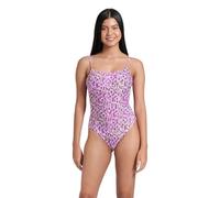 ARENA Water Prints Bañador Mujer, Traje De Baño en Tejido Elástico Reciclado de Secado Rápido, Bañador para Playa y Piscina con Forro y Copas Extraíbles