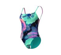 ARENA Water Prints Bañador Mujer, Traje De Baño en Tejido Elástico Reciclado de Secado Rápido, Bañador para Playa y Piscina con Forro y Copas Extraíbles