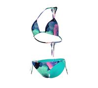 ARENA Water Prints Bikini Mujer, Traje de Baño en Tejido Elástico Reciclado de Secado Rápido, Bikini para Playa y Piscina con Copas Extraíbles, Top y Braguitas con Lazos