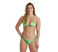 arena Women's Bikini Triangle Allover Traje de baño, Mujeres, Leaf Multicolor, 44