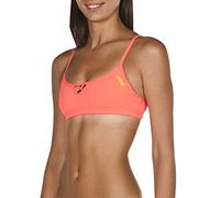 ARENA Women's Standard Rulebreaker BE Bandeau Bikini Athletic Sport Swim Top, Shiny Pink, XX-Small