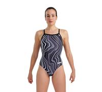 Arena Women's Swimsuit Lightdrop Back Marbled Black Black Multi Talla: 46 | Bañadores Outlet | Mujer | Negro