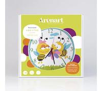 Arenart | Lámina Reloj Abejitas Ø30 cm | para Pintar con Arenas de Colores | Manualidades para Niños | Dibujo Infantil | Pintar por números | +6 años