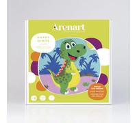 Arenart | Pack 2 Dibujos Dinosaurios 30x30cm | para Pintar con Arenas de Colores | Manualidades para Niños | Dibujo Infantil |+6 años