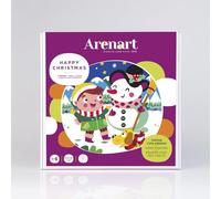 Arenart | Pack 2 Dibujos Navidad 30x30cm | para Pintar con Arenas de Colores | Manualidades para Niños | Dibujo Infantil | +6 años