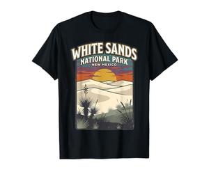 Arenas Blancas Parque Nacional Nuevo México Retro Sunset Dune Art Camiseta