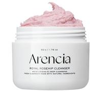 Arencia Limpiador facial de arroz Mochi con rosa mosqueta, exfoliante diario, hidratante, limpieza profunda para todo tipo de pieles, con polvo de arroz y agua de arroz, 50 g