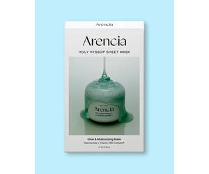 Arencia Mascarilla facial de tela con extracto de hisopo Holy Hyssop Sheet Mask - 27 ml * 5 ud