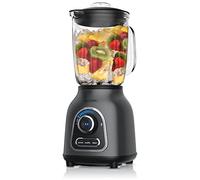 Arendo - Batidora de vaso eléctrica - Recipiente 1,75 L - Potente picadora 1400W - Batidor con 6 cuchillas de acero inoxidable - Tapa de relleno - 30 velocidades - Para batidos salsas hielo picado