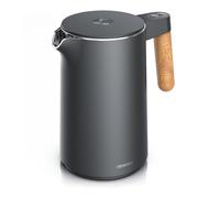 Arendo - Hervidor de agua con ajuste de temperatura - Acero inoxidable - 45-100 grados - 1,5 litros - Doble pared - Libre de BPA - Función de mantener caliente - Hervidor de té con pantalla de