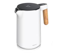 Arendo - Hervidor eléctrico con ajuste de temperatura - acero inoxidable - 45-100 grados - 1,5 litros - doble pared - Libre de BPA - Función mantener caliente - Hervidor de té con indicador de