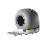 Arenero Automático Inteligente, Gris, Enchufe UE | Silenciosa, Arenero Autolimpiable, Antiatrapamiento, para Interiores