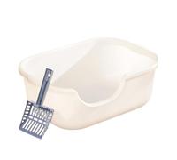 Arenero For Gatos Extragrande, Semiabierto Y A Prueba De Salpicaduras, Inodoro For Mascotas, Accesorios For Mascotas(Cloud White)