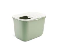 Savic - Arenero para gatos Hop In - Entrada superior, antisalpicaduras, verde 58,5x39x39,5 cm