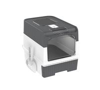 arenero Gatos Arena for Gatos Completamente Cerrada con Tapa y cajón Caja de Arena de Gran Capacidad Inodoro antisalpicaduras Fácil de Limpiar Grande(Grey)