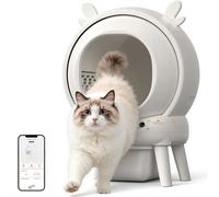 Arenero Gatos Autolimpiable, 60L Arenero Automatico con Sistema de 6 Seguridad, Compatible con App, Arenero Gato Modo Automático y Manual, Arenero Eléctrico Automático para Hogares con Varios Gatos