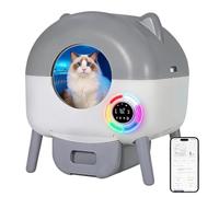 Arenero Gatos Autolimpiable, 79L Arenero Automatico con Sistema de 6 Seguridad, Compatible con App, Arenero Gato Modo Automático y Manual, Arenero Eléctrico Automático para Hogares con Varios Gatos