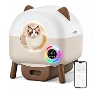 Arenero Gatos Autolimpiable, 79L Arenero Automatico con Sistema de 6 Seguridad, Compatible con App, Arenero Gato Modo Automático y Manual, Arenero Eléctrico Automático para Hogares con Varios Gatos