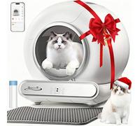 Arenero Gatos Autolimpiable, Arenero Autolimpiable para Gatos Silenciosa Caja de Arena Automática Integrada Segura 65L Arenero Automatico Inodoro Control de App, Protección de Seguridad integrada