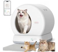 Arenero Gatos Autolimpiable con Control Vía App y Control de Olores, con Alfombra y 10 Sensores, Ideal para Hogares con Varios Gatos, Fácil de Limpiar