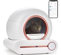 Arenero Gatos Autolimpiable - Inodoro para Gatos - Automático Cat Inodoro - Arenero Gato Grande con Control App - Silencios Autolimpiable Arenero (Rosa)