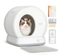 Arenero Gatos Autolimpiable MeoWant con Sistema de Seguridad Avanzado, Arenero Automatico, Extragrande, con Control de Olores y Control por Aplicación, con Tapete y Forro