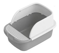 Arenero Gatos Caja Arena Gato Caja De Arena Para Gatos Abierta Con Pala Para Arena Para Gatos El Tamiz Lateral Alto Duradero Evita Fugas De Arena Fácil De Limpiar Caixa De Areia Para Gatos(Grey,42*30*