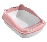 Arenero Gatos Caja Arena Gato Caja De Arena Para Gatos Antisalpicaduras Gruesa, Caja De Arena Extraíble, Fácil De Limpiar Para Gatitos Y Gatos Mayores Caixa De Areia Para Gatos(Pink,29.3x36.9x16 cm)