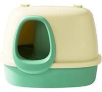 Arenero Gatos Caja Arena Gato La Caja De Arena Para Gatos Completamente Cerrada Retiene Los Olores Y Evita Fugas De Orina Y Arena. Inodoro Para Gatos Fácil De Limpiar. Caixa De Areia Para Gatos(Grün)