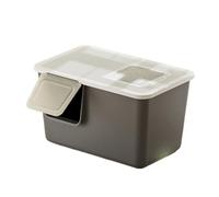 arenero Gatos Caja de Arena for Gatos Cerrada con Tapa, Bandeja de Arena extraíble de Lados Altos y Grandes, Inodoro for Gatitos de fácil Limpieza for Interiores Grande(Grey)