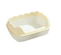 arenero Gatos Caja de Arena semicerrada for Gatos, Bandeja de Arena de Entrada Inferior, antisalpicaduras, fácil de Limpiar, Inodoro for Gatitos for Interiores Grande(Weiß)