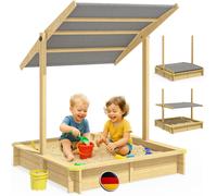 Arenero infantil Samu 120x120cm con techo altura ajustable