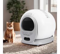 Arenero para gatos abierto en la parte superior, autolimpiante, control en tiempo real, higiénico, control de aplicaciones, gran capacidad, con almohadillas antideslizantes, caja de gato con para