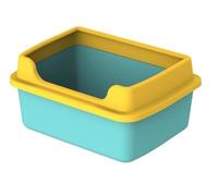 Arenero para Gatos Bandeja De Arena para Mascotas con Lados Altos Extraíbles, Caja De Arena para Gatos con Marco para Animales Pequeños De Conejo Productos para Mascotas(Grün)