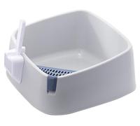 Arenero para Gatos Caja De Arena Abierta con Lados Altos, Inodoro Pequeño para Mascotas, Bandeja De Arena De Viaje para Gatitos Y Gatos Finos Productos para Mascotas(Grey)