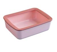 Arenero para Gatos Caja De Arena Rectangular para Gatos, Inodoro Antisalpicaduras, Extraíble Y Fácil De Instalar para Gatitos Productos para Mascotas(Pink,41 cm)