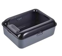 Arenero para Gatos Caja De Arena Semicerrada Abierta, Extraíble Y Fácil De Limpiar con Pala para Gatos Y Perros Pequeños Productos para Mascotas(Grey,40x30x17cm)