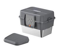 Arenero para Gatos Cubierto de Acero Inoxidable Caja de Arena con Paso de Salida, Arenero Grande XXL, Que es sin Olor y fácil de limpiarperior, para Varios Gatos