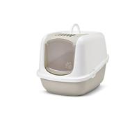 Vadigran caja de arena para gatos "NESTOR JUMBO" moka - blanco 66,5 x 48,5 x 46,5 cm