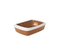 Arenero para gatos Savic WC Iriz + Rim | Marrón Nórdico | 42 cm