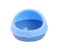 Arenero para Gatos Semi-Gato, Bandeja Sanitaria para Gatos, Orinal para Gatos, Suministros para Arenero, Azul