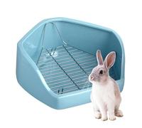 Arenero para mascotas para jaula, inodoro de esquina para mascotas pequeñas - Inodoro angular Pan para jaula para pequeños animales, arenero para animales en forma de pentágono con lechero