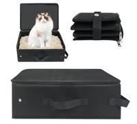 Arenero Plegable para Gatos portátil y Plegable: WIYETY Travel Katzenklo con Tapa 40 * 30 cm, portátil de Viaje Katzenklo para Katzentoilette, estanco para Viajes, al Aire Libre en casa