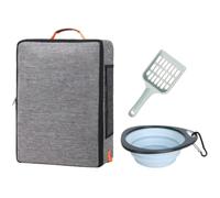 Arenero Portátil Para Gatos Inodoro Plegable Repelente Al Agua Y Antifugas | Arenero plegable para gatos viajeros Fácil De Transportar Compacto Ligero Y Plegable En Viajes Por Carretera Avión Camp