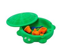 Arenero Tortuga - Pequeño Arenero con Tapa Y Herramientas De | Decoración Animal para Mesa - para Niños Y Niñas Exterior Interior Jardín Playa Patio Parque Área De Juegos