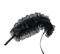 arenmi Diadema de encaje con lazos para mujer con bonita cinta de roseta para cosplay, accesorios para fotos